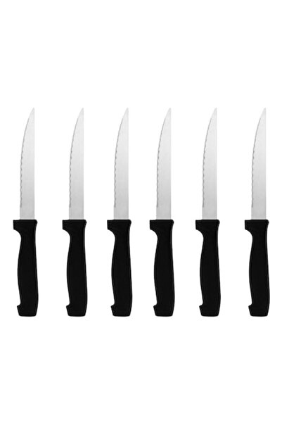 SHOPIENS Set Cutite Bucatarie Inox 22 cm Negru 6 Bucati - MYONNA