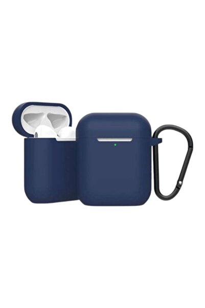 Yazmak غطاء سيليكون مرن متوافق مع AirPods 1/2 - أزرق غامق