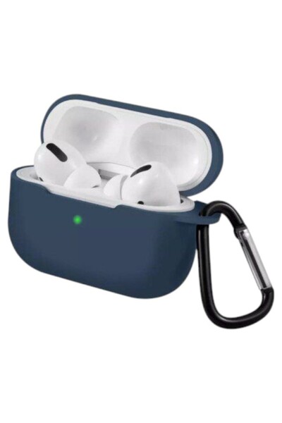 Yazmak غطاء سيليكون مرن متوافق مع AirPods Pro 2 - أزرق غامق