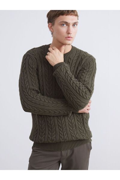 LC Waikiki Southblue Crew Neck Men's Knitwear Sweater