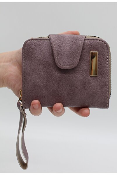 Bevitton Elcikli Bozuk Para Gözlü Bol Kartlıklı Lila Mini Kadın Cüzdanı 002