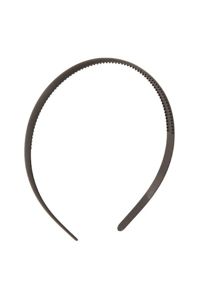 SHOPIENS Bandă de păr pentru femei, finisaj mat, plastic, negru, 1 cm