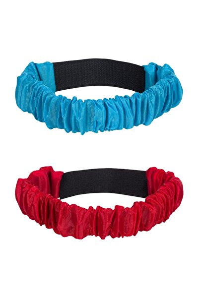 MYONNA IT & E- COMMERCE Set of Elastic Bands for Leg Races, Skill Games, 2 Pieces (Red & Blue) - MYONNA