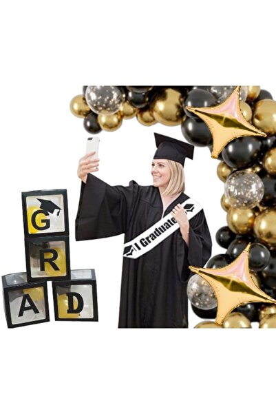 VERSAGO Set of 125 Balloons and Accessories for Graduation ®VERSAGO