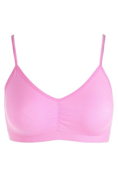 SHOPIENS Women's Seamless Bra, Pink, Thin Straps