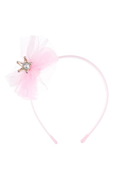 OEM Halloween hair crown for children - pink tulle with golden crown