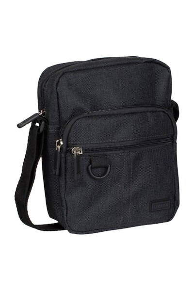 SHOPIENS Ανδρική Τσάντα Urban, μαύρη, 19,5x8x15 cm, Πολυεστέρας, Ρυθμιζόμενη ...