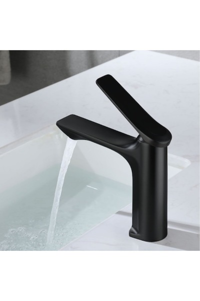 BiXXBi Washbasin Faucet, Matte Black, Ceramic Cartridge, Neoperl Aerator