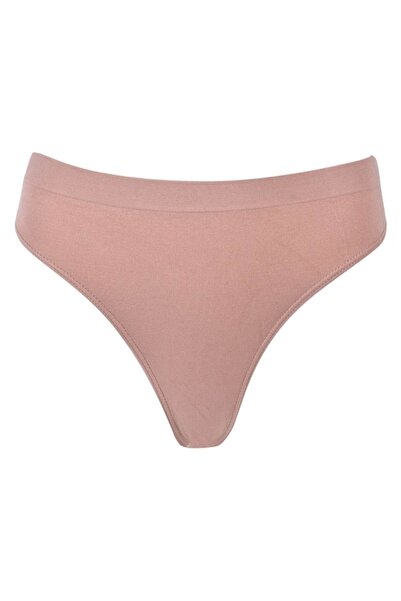 MYONNA IT & E- COMMERCE Seamless String Panties, Women, Beige, 90% Polyamide 10% Elastane