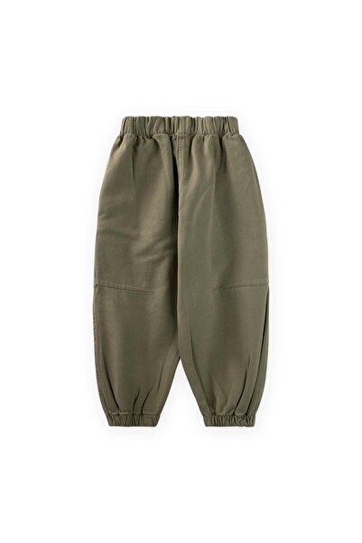 Cigit Παντελόνι Gabardin με κορδόνια 2-7 ετών Χακί Πράσινο