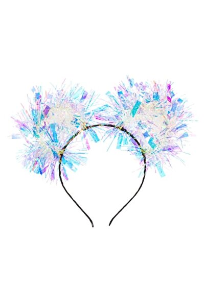 OEM Holographic Tinsel Hair Wreath with Ears (Costume Accessory)