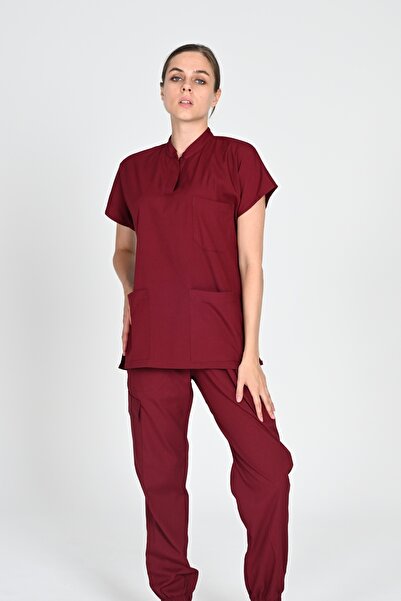 HEMİ طقم زي فاخر للممرضات والأطباء مكون من قماش قابل للتمدد قطع زي موحد للمست...