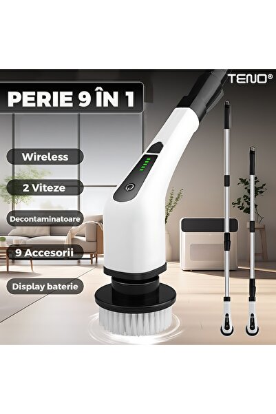 iTin iTin 9 in 1 Rotary Electric Brush, 9 replaceable heads, 2 adjustable speeds, for cleaning