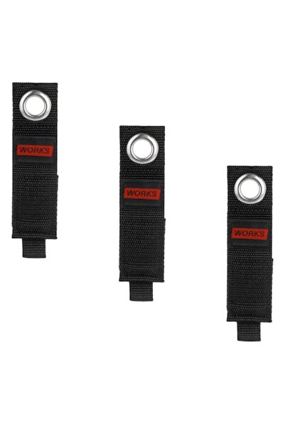 SHOPIENS WORKS Reusable Fixing Straps, Set of 3, Black, 14x4 cm, Max Load 22 kg