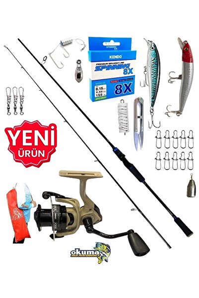 Oslo Okuma Outrax 3000 240cm 7-40gr Legend Karbon Rapala Maket Balık Spin Olta Takımı Seti