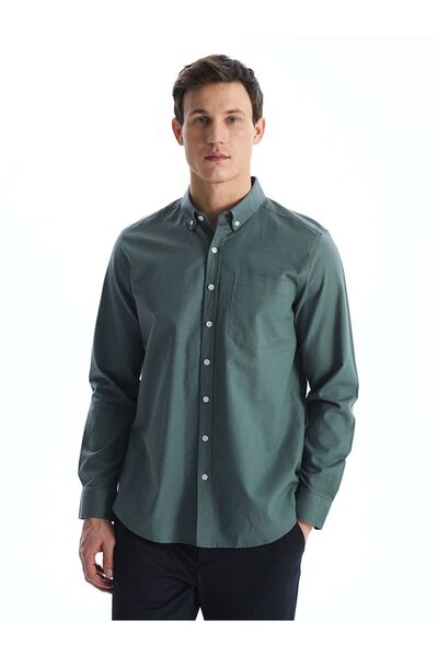 LC Waikiki قميص أكسفورد كلاسيكي بأكمام طويلة للرجال من LCWAIKIKI