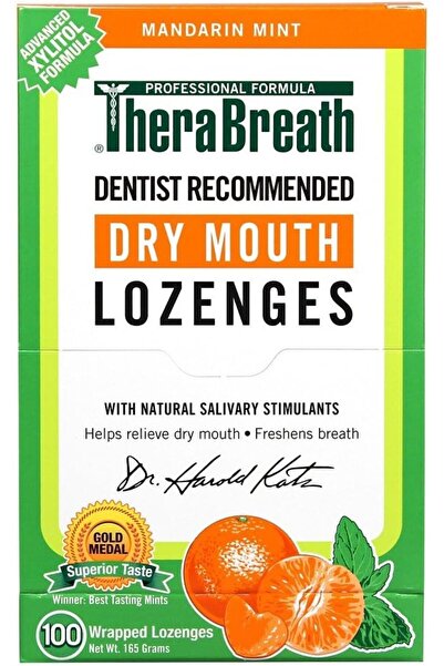 Thera Breath معينات جفاف الفم من ثيرابريث، موصى بها من قبل أطباء الأسنان، خالية من السكر، بنكهة النعناع واليوسفي (400 قطعة)