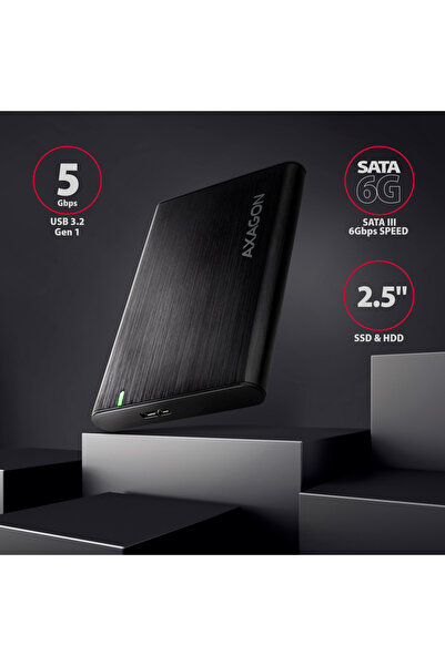 Other AXAGON Screwless aluminum USB 3.2 Gen 1 - SATA 6G external box for 2.5"" SSD/HDD