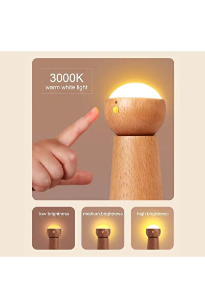 Generic GOOD Voice Activated Sensor Light | Voice Activated Rechargeable Night Light (Light Wood)