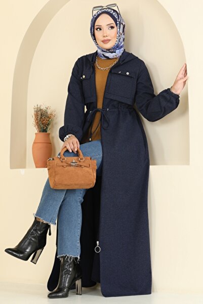 ModaMerve Göğüs Cep Detaylı Ferace 2738SL432-MS Laci