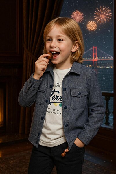 inowesta Boy's Medium Thickness Kaşe Jacketed 3-Piece Suit | Please Choose One Size Larger. |