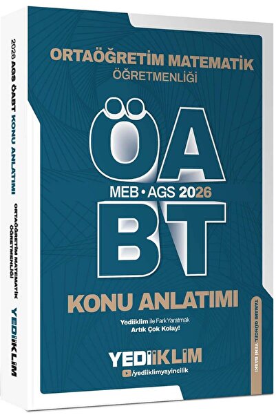 Yediiklim Yayınları 2026 MEB AGS ÖABT Ortaöğretim Matematik Öğretmenliği Konu...