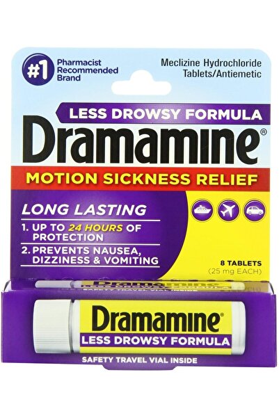 Dramamine All Day Less Drowsy Tablets, 8 Count