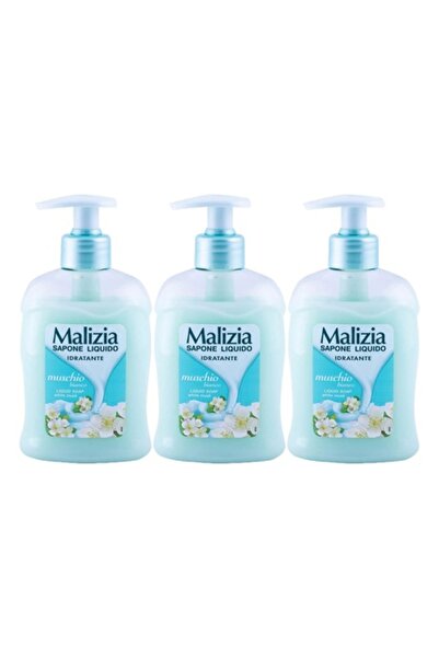 Malizia Set 3 x Liquid Soap 300ml - Muschio Bianco, All Day Fresh