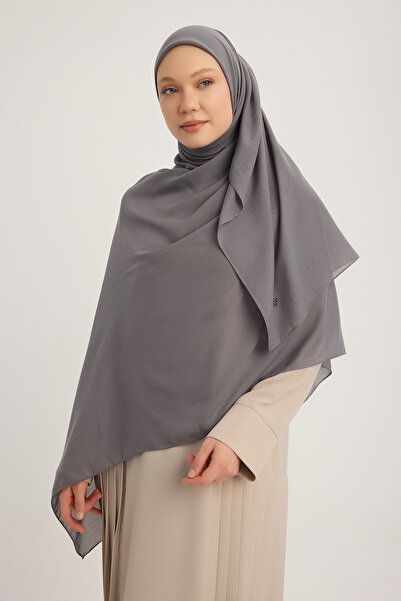 MıssColor A4801 Large Chiffon Scarf 140X140 - Smoked