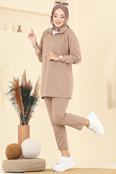 ModaMerve Yarım Fermuarlı İki İp Takım 7080TEG847-MS Vizyon