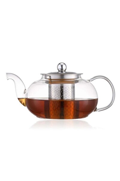 Dessini غلاية شاي زجاجية مع مصفاة قابلة للإزالة، إبريق شاي متين خالٍ من مادة ...