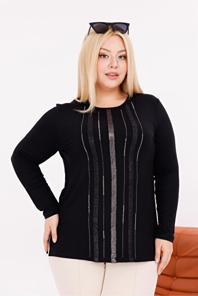 Siyezen Plus Size Stone Sparkle Blouse