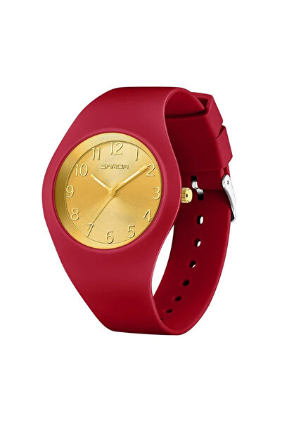 Sanda 6186 Red-Gold Children's Watch – Sport Design, Analog, 5ATM Water Resistant