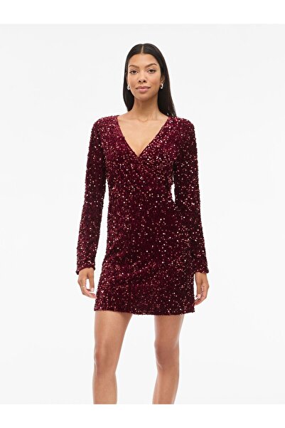 VILA Minikleid VIBELIEVE Pailletten