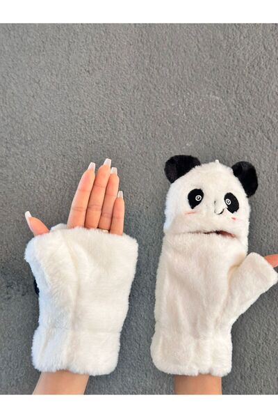 Gönülden Tasarım PELUŞ PANDA NAKIŞ İŞLEME KATLANIR PARMAK ELDİVEN