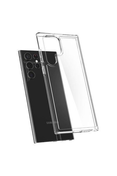 Spigen Case for Samsung Galaxy S22 Ultra 5G, Ultra Hybrid, Crystal Clear