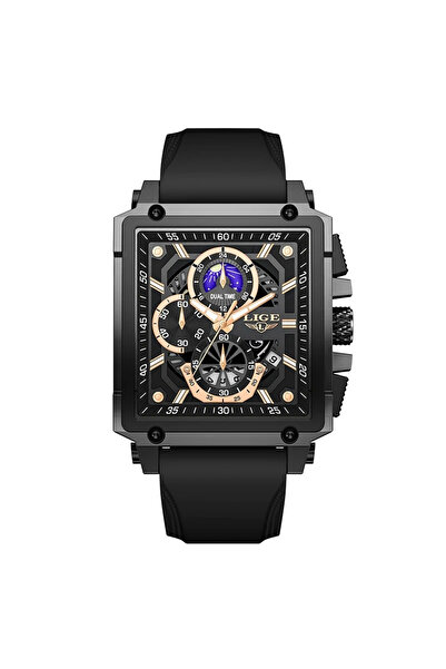 Lige Ceas bărbătesc 89217 Negru-auriu – Design sportiv, funcții multiple, cro...