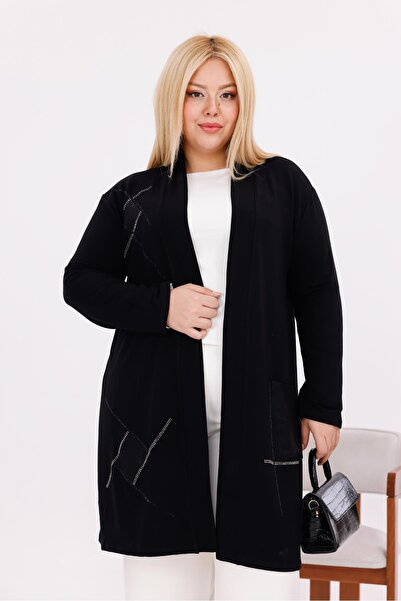 Siyezen Plus Size Stone Cardigan