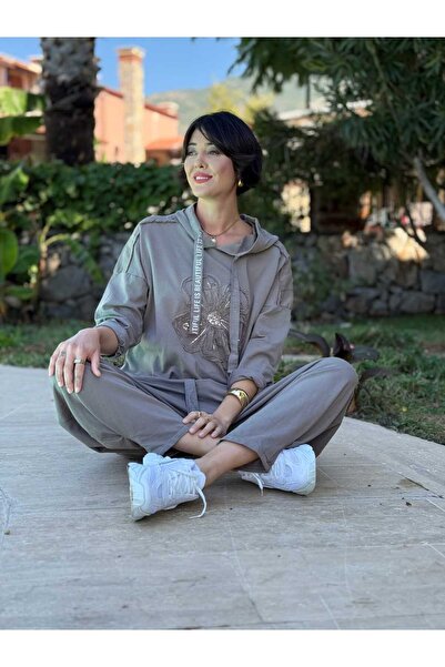 Punta Otantik Yg10824 Italian Sequined Two-Thread Italian Cotton Suit Mink