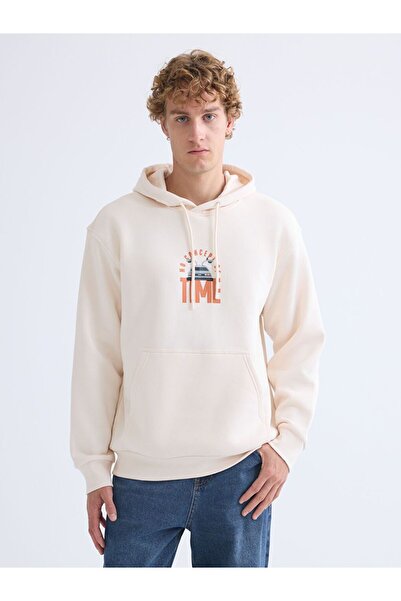 LC Waikiki Xside Printed Hooded Men's Sweatshirt