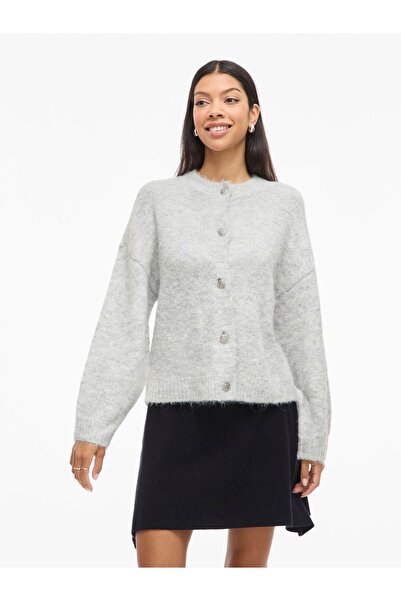 VILA Strickjacke VIMARLEY Rundhals