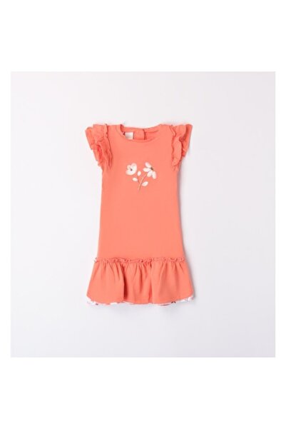 İDO I Do - Rochie cu imprimeu floral pentru fete, 4.8640, portocaliu, 62-68 cm