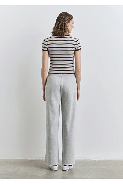 Mavi Kadin Gri Örme Pantolon Gri Melanj Eşofman Altı 1011034-83096-Std