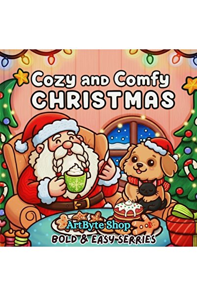 digivom Cozy and Comfy Christmas Boyama Kitabı 60 Sayfa – Çocuklar İçin Yılba...