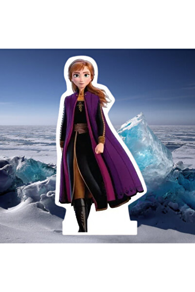 DODOMAR لوحة قائمة بذاتها على شكل شخصية آنا 50 سم (مجمدة) زينة لعيد الميلاد على سطح الطاولة