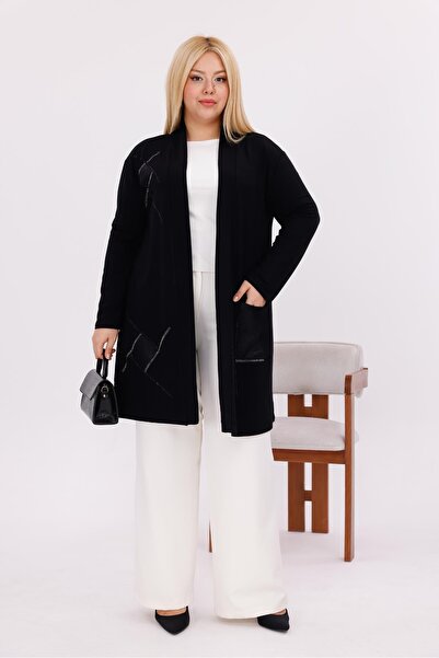 Siyezen Plus Size Stone Cardigan