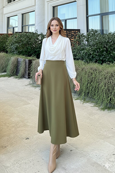 Blue Morpho Φούστα με φερμουάρ από ύφασμα κατάδυσης