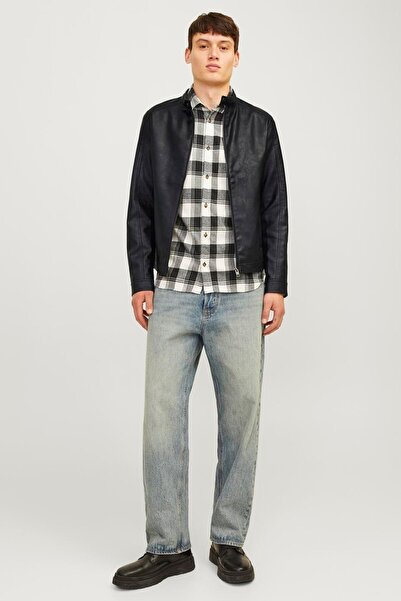 Jack & Jones Ανδρικό δερμάτινο παλτό Jjedylan