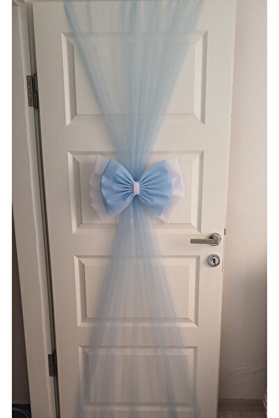 Mutlu Başlangıçlar Hastane Odası Bebek Odası Kapı Süsleme Tülü ve Fiyongu