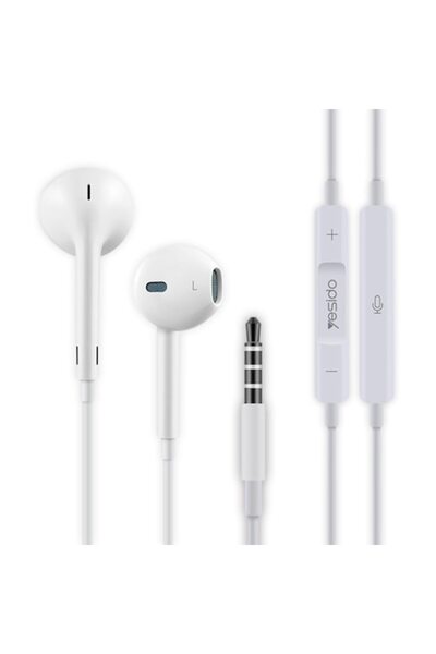 OEM Stereo Wired Headphones with 3.5mm Jack and Microphone, 1.2 m, M618, White